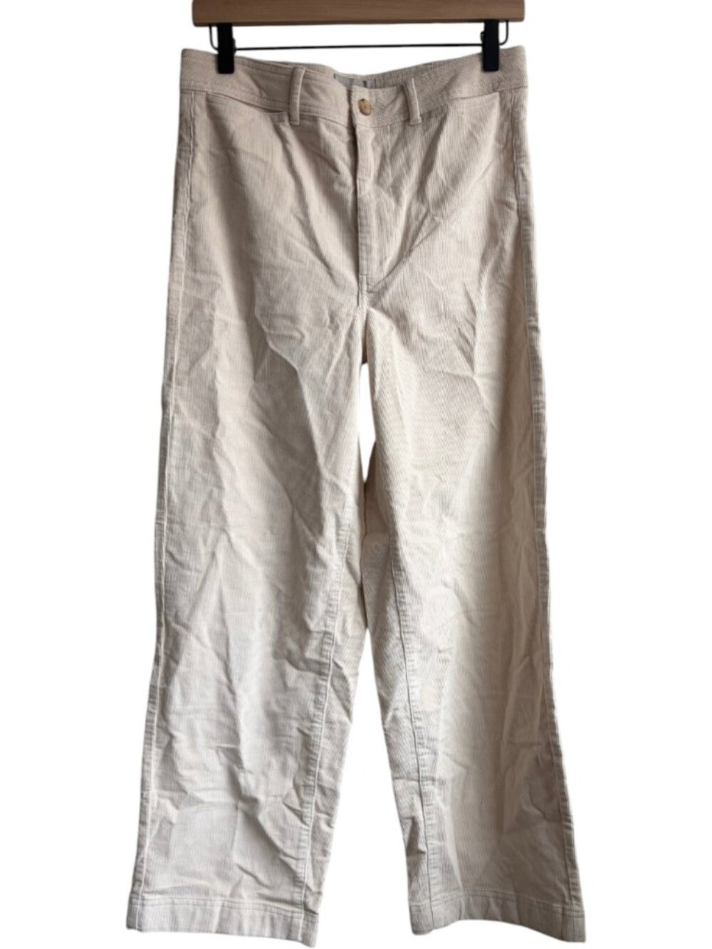 NWT Everlane The Corduroy Wide Leg Pant Size 8 High Rise Cream - Picture 3 of 7